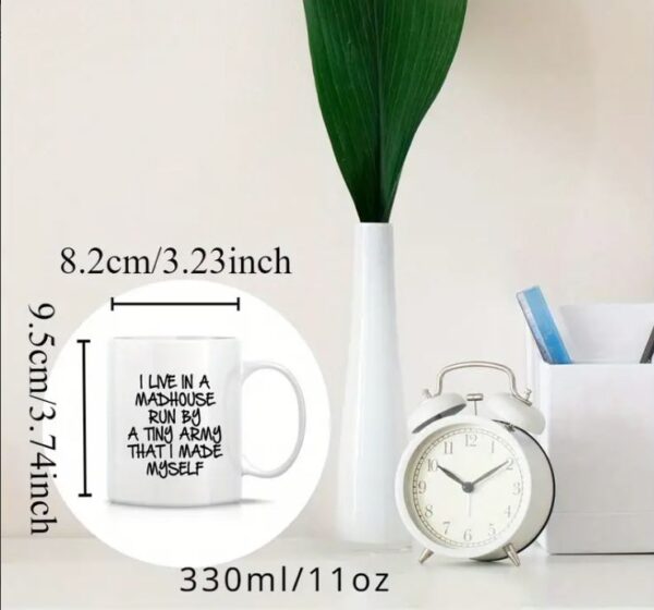 "I Live in a Run Tiny Army"! Coffee Mug - Image 2