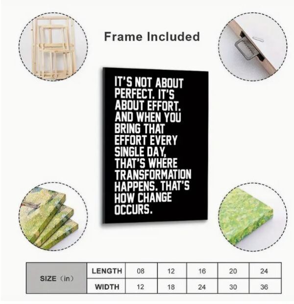 'It's Not About Perfection, It's About Effort' Wall Art Print - Image 4
