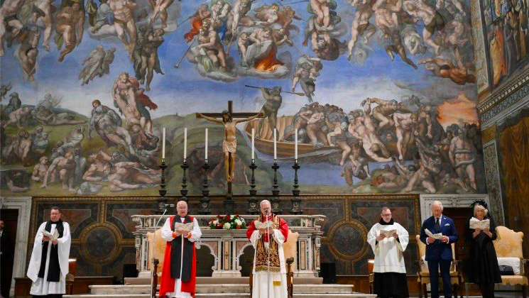 King Charles attends historic prayer service with Pope in Sistine Chapel