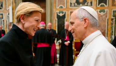 Hollywood stars Cate Blanchett and Spike Lee meet Pope