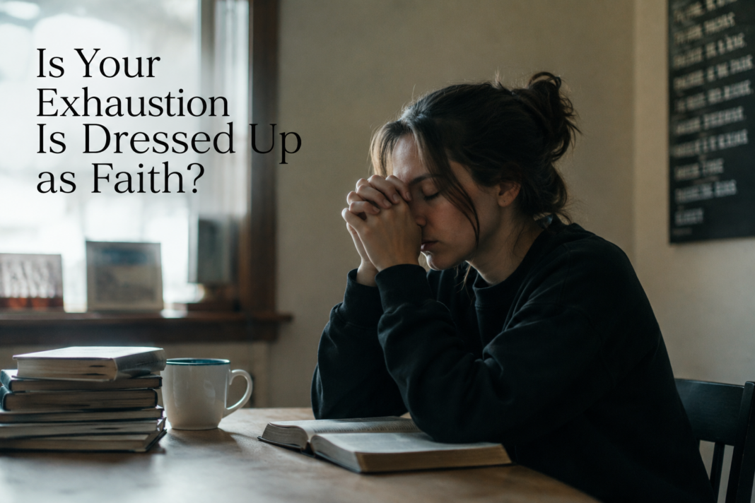 exhaustion dressed up as faith