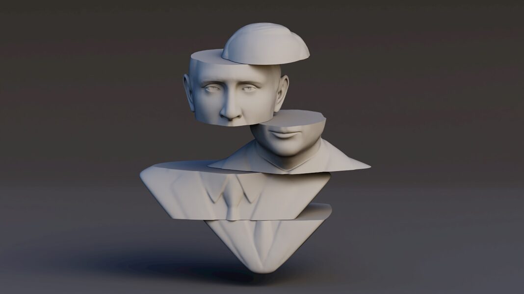 a sculpture of a man with a hat on his head