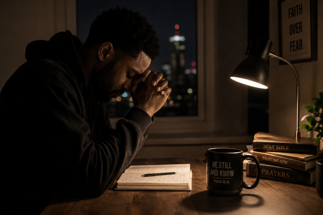 man praying