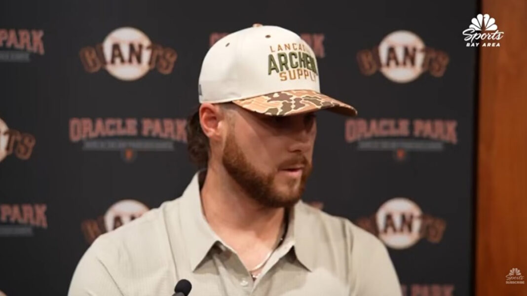San Francisco Giants player puts Bible verse on cap at ballpark's pride night